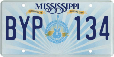 MS license plate BYP134