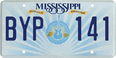 MS license plate BYP141