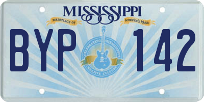 MS license plate BYP142