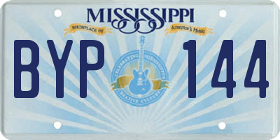 MS license plate BYP144