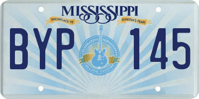 MS license plate BYP145