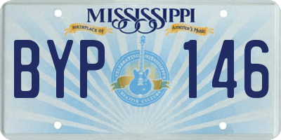 MS license plate BYP146