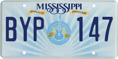 MS license plate BYP147