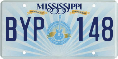 MS license plate BYP148
