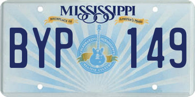 MS license plate BYP149