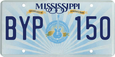 MS license plate BYP150