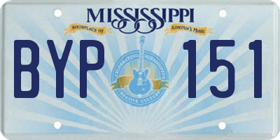 MS license plate BYP151