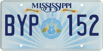 MS license plate BYP152