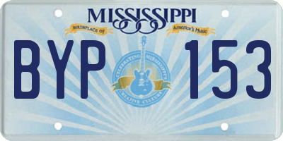 MS license plate BYP153