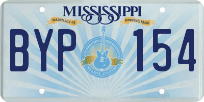MS license plate BYP154