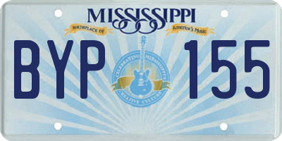 MS license plate BYP155