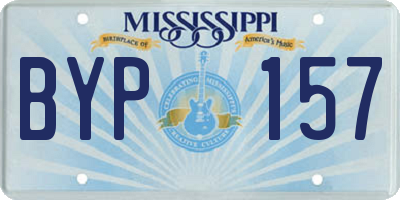 MS license plate BYP157
