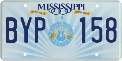 MS license plate BYP158