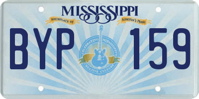 MS license plate BYP159
