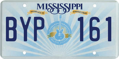 MS license plate BYP161