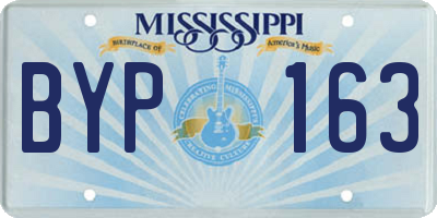 MS license plate BYP163