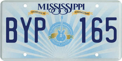 MS license plate BYP165