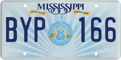MS license plate BYP166