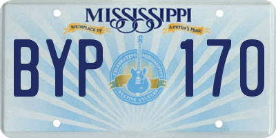 MS license plate BYP170