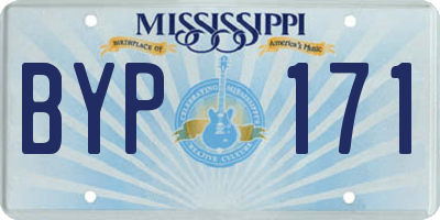 MS license plate BYP171
