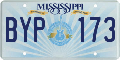 MS license plate BYP173