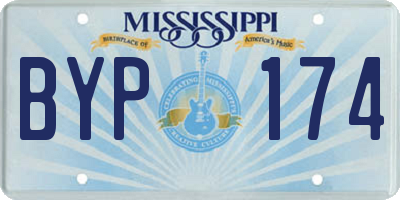 MS license plate BYP174