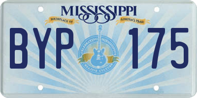 MS license plate BYP175
