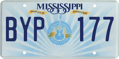 MS license plate BYP177