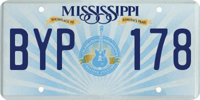 MS license plate BYP178
