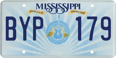 MS license plate BYP179