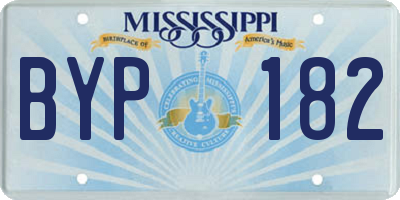 MS license plate BYP182