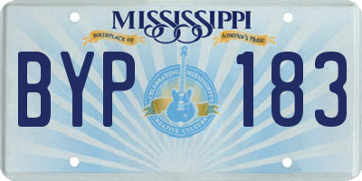 MS license plate BYP183