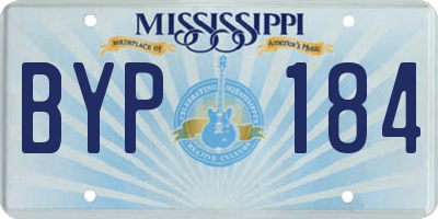 MS license plate BYP184