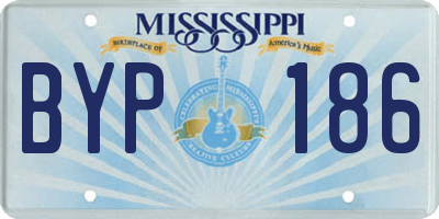 MS license plate BYP186