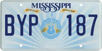 MS license plate BYP187