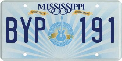 MS license plate BYP191