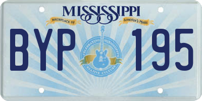 MS license plate BYP195