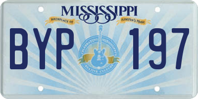 MS license plate BYP197