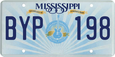 MS license plate BYP198