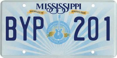 MS license plate BYP201