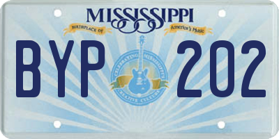 MS license plate BYP202