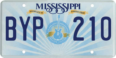 MS license plate BYP210