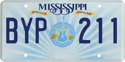 MS license plate BYP211