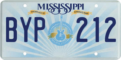 MS license plate BYP212