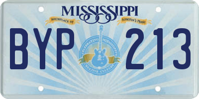 MS license plate BYP213
