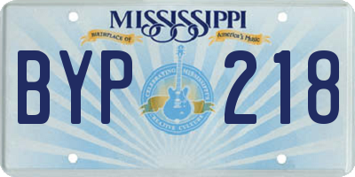 MS license plate BYP218