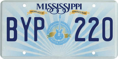 MS license plate BYP220