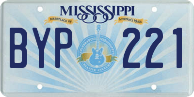 MS license plate BYP221