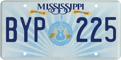 MS license plate BYP225
