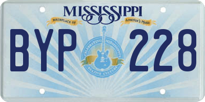 MS license plate BYP228